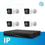 نظام المراقبة ب 4 كاميرات خارجية  IP